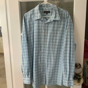 Men's Blue Plaid Shirt